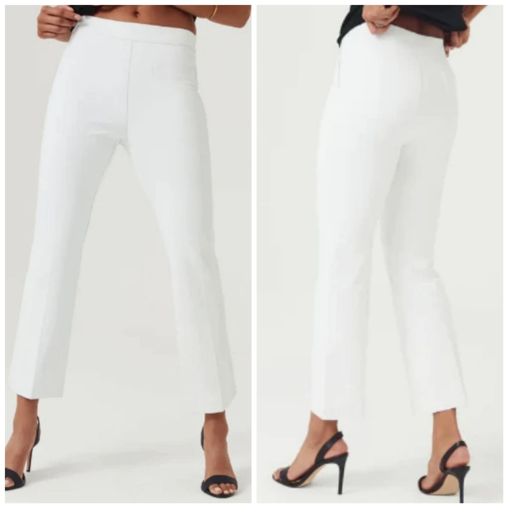 NWT Spanx Polished Kick Flare Classic White Trouser Pants Size XL